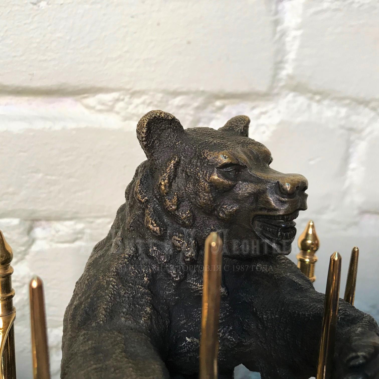 Письменный прибор Медведь бронзовый настольный купить